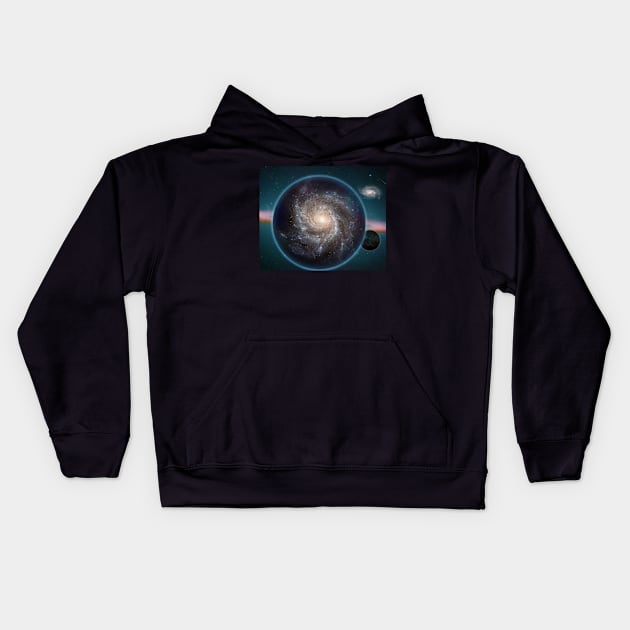 Multiverses model Kids Hoodie by rolffimages